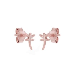Par Pendientes Libeฬlula ORO ROSA Par Pendientes Libeฬlula ORO ROSA