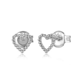 Pendiente Corazoฬn Bolitas PLATA Pendiente Corazoฬn Bolitas PLATA