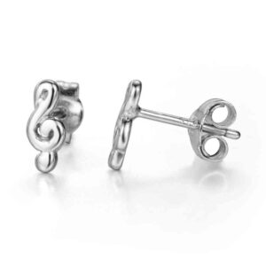 Pendiente Clave de sol PLATA